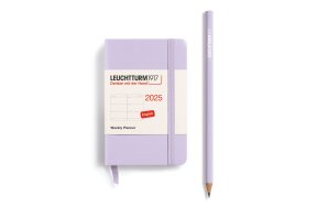 LEUCHTTURM WEEKLY PLANNER 2025 MINI A7 HC 12 MONTHS LILAC 370675